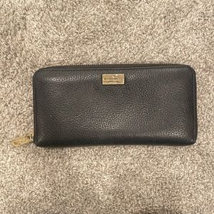 Kate Spade Black Leather Wristlet